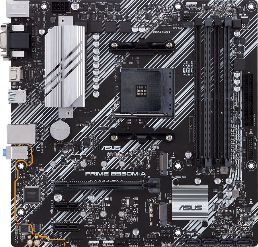 Asus PRIME B550M-A/CSM, Micro ATX, AM4, DDR4 (90MB14I0-M0EAYC) цена и информация | Emaplaadid | hansapost.ee
