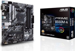 Asus PRIME B550M-A/CSM, Micro ATX, AM4, DDR4 (90MB14I0-M0EAYC) hind ja info | Emaplaadid | hansapost.ee