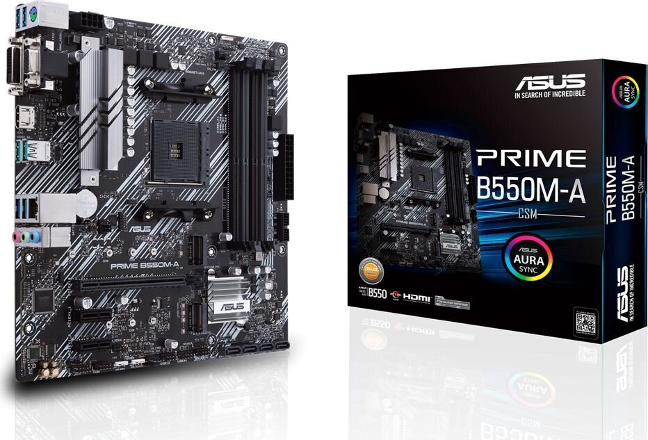 Asus PRIME B550M-A/CSM, Micro ATX, AM4, DDR4 (90MB14I0-M0EAYC) цена и информация | Emaplaadid | hansapost.ee