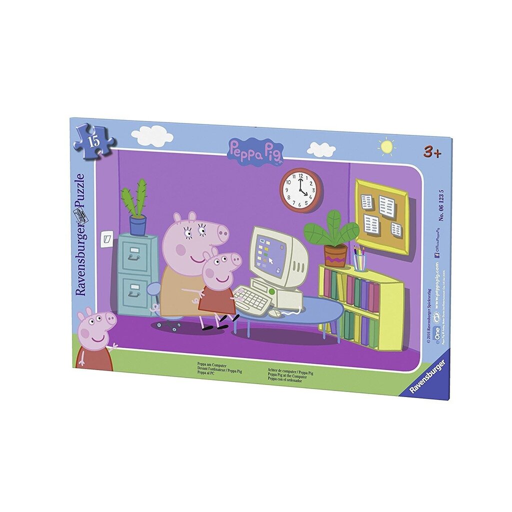 Pusle Peppa Pig, Ravensburger 15 tk. hind ja info | Pusled lastele ja täiskasvanutele | hansapost.ee