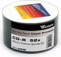 CD-R Traxdata 700 МБ 52x 50 шт. цена и информация | Виниловые пластинки, CD, DVD | hansapost.ee