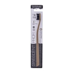 Swissdent Profi Whitening Active Coal Soft Toothbrush - Toothbrush with soft bristles with activated carbon 1.0ks Gold цена и информация | Для ухода за зубами | hansapost.ee