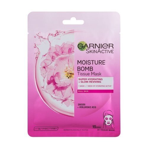 GARNIER SkinActive Moisture Bomb (Sakura) - Face mask 1.0ks hind ja info | Näomaskid ja silmamaskid | hansapost.ee