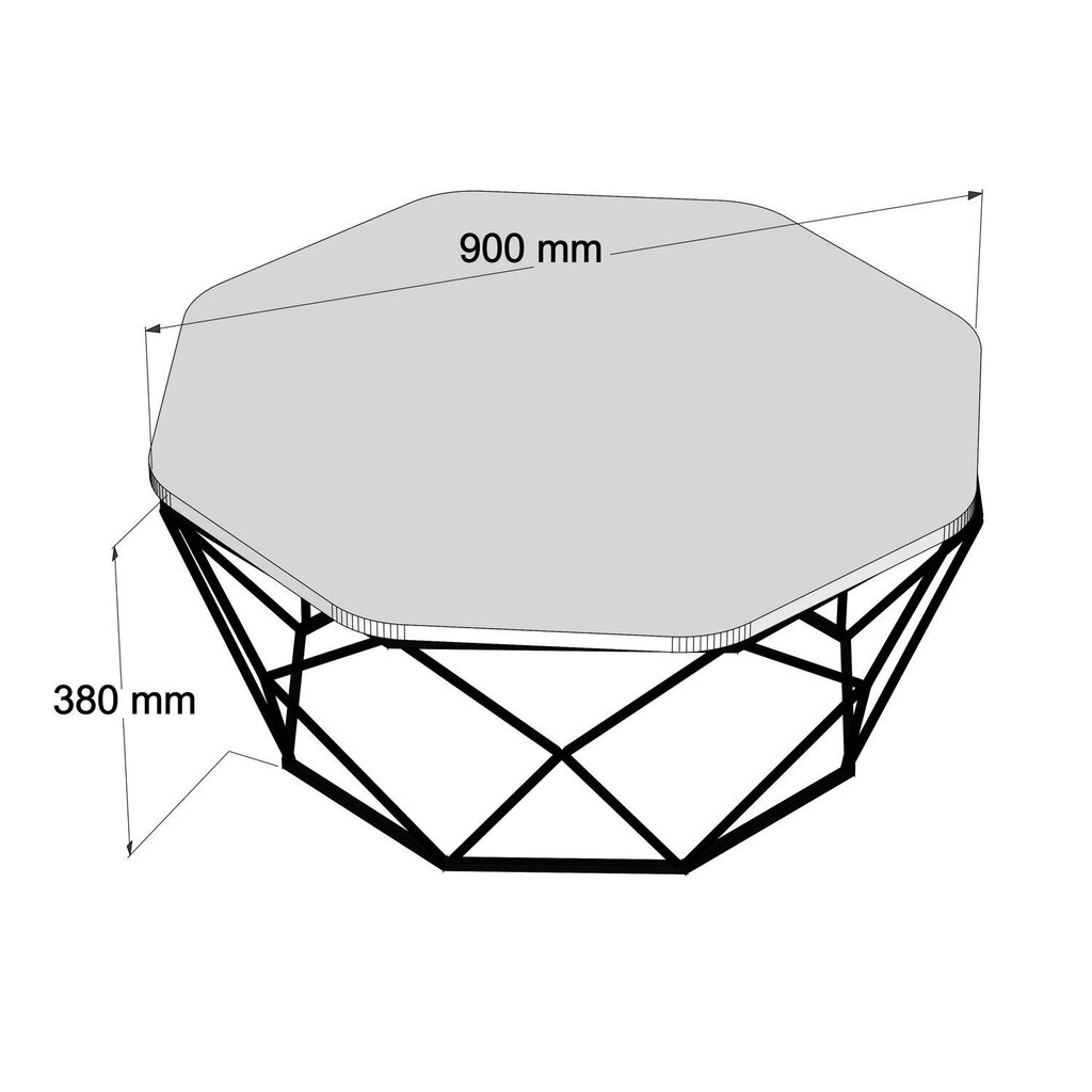 Diivanilaud Diamond, helepruun цена и информация | Diivanilauad | hansapost.ee