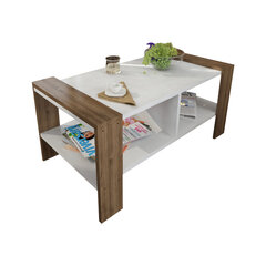 Кофейный столик Kalune Design 731(III), белый/коричневый цена и информация | Журнальные столики | hansapost.ee