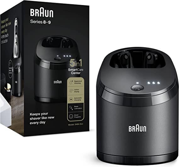 Puhastuskeskus „Braun Shaver 5-in-1 SmartCare“ 8 ja 9 seeria elektripardlitele, hügieeniline karvaeemaldus ja automaatne laadimine, must цена и информация | Ilu- ja hügieeniseadmete lisatarvikud | hansapost.ee