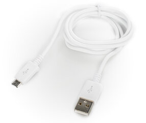 Platinet USB - microUSB 1m, valge hind ja info | Juhtmed ja kaablid | hansapost.ee