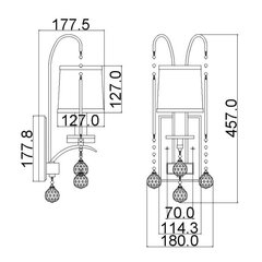 Seinavalgusti Elstead Lighting Whitney QZ-WHITNEY1 цена и информация | Настенные светильники | hansapost.ee