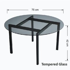 Кофейный столик Kalune Design Balance, черный цена и информация | Журнальные столики | hansapost.ee