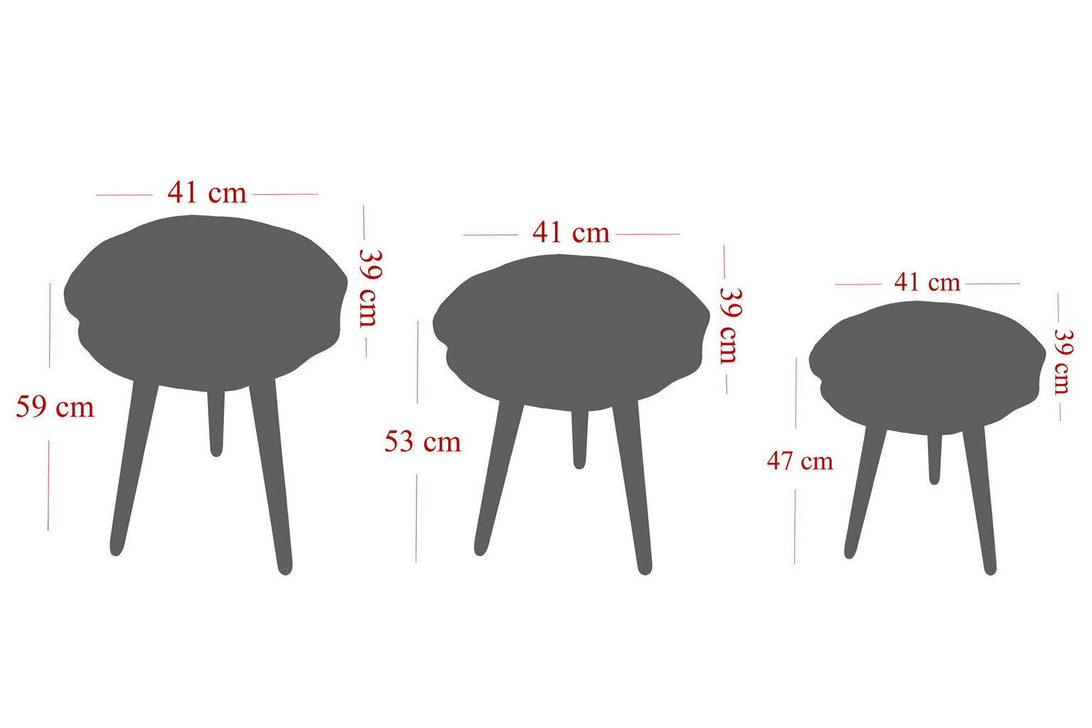 3-laua komplekt Kalune Design Qubec, pruun/hall цена и информация | Diivanilauad | hansapost.ee