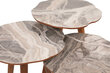 3-laua komplekt Kalune Design Qubec, pruun/hall hind ja info | Diivanilauad | hansapost.ee