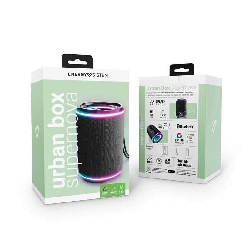 Energy Sistem Urban Box Black Supernova hind ja info | Kõlarid | hansapost.ee