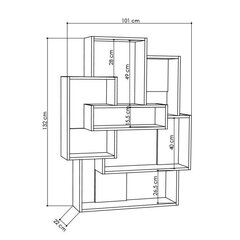 Eraldiseisev riiul Kalune Design Barce, helepruun/hall hind ja info | Riiulid | hansapost.ee