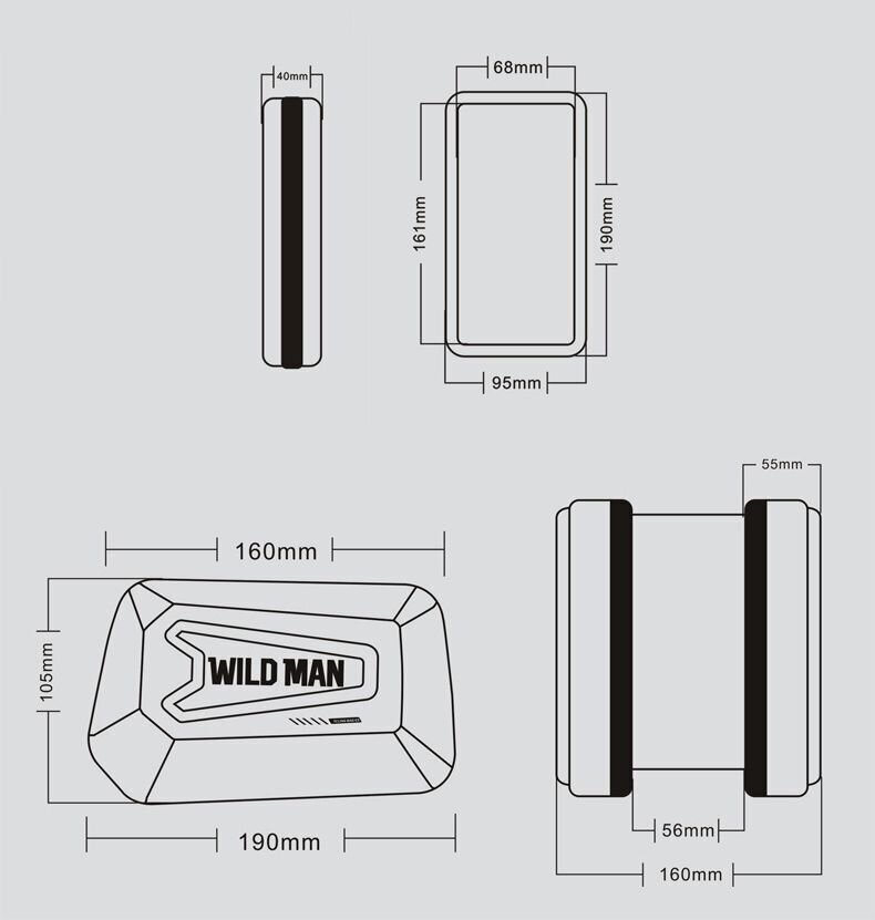 Rattaraamikott telefonile WildMan Hardpouch XL, must цена и информация | Rattakotid ja telefonikotid | hansapost.ee