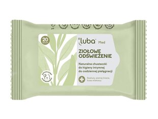 Värskendavad taimsed salvrätikud ​intiimhügieeniks Luba Med, 20 tk. цена и информация | Средства для интимной гигиены | hansapost.ee