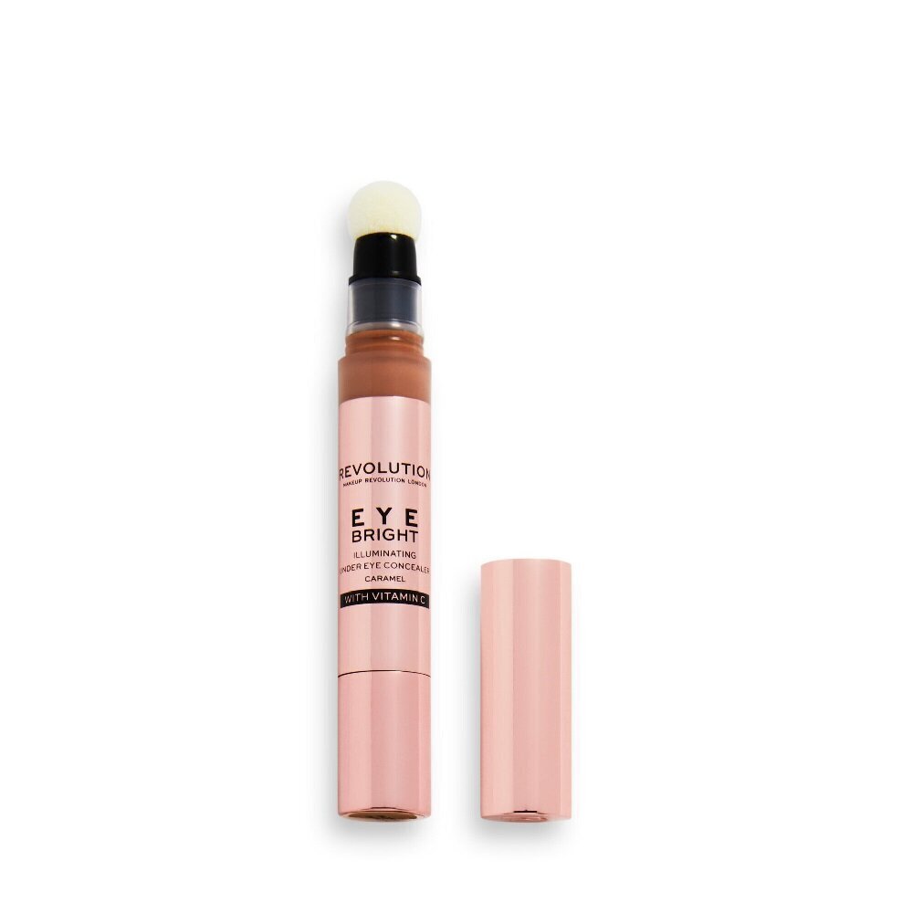 Silmaalune peitekreem Makeup Revolution Eye Bright Under Eye Concealer Carmel, 3ml цена и информация | Jumestuskreemid ja puudrid | hansapost.ee