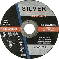  Шлифовальная машина Silver METAL CUTTING BLADE 115 x 1,0 x 22,2mm EX10101 цена и информация | Шлифовальные машины | hansapost.ee