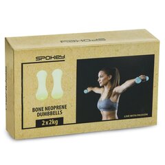 Гантели Spokey Bone 2x2kg, с неопреновым покрытием цена и информация | Гантели, гири, штанги | hansapost.ee