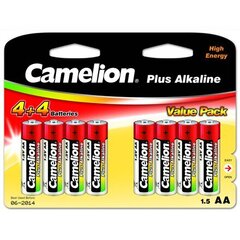 Camelion patareid Plus Alkaline, 1.5 V, AA/LR06, 8 tk hind ja info | Camelion Remondikaubad, sanitaartehnika ja kütteseadmed | hansapost.ee