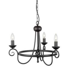 Rippvalgusti Elstead Lighting Harlech HR3A-BLACK цена и информация | Люстры | hansapost.ee