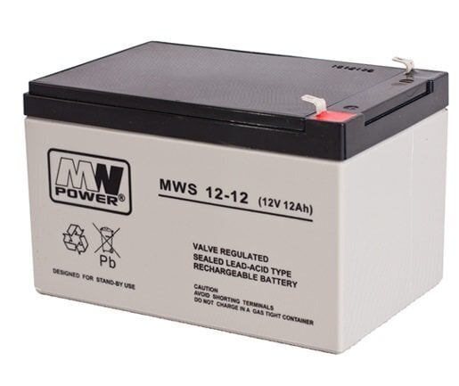 MWpower aku MWS 12V 12Ah F1 (187) AGM цена и информация | Patareid | hansapost.ee