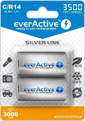 EverActive Silver Line Ready to Use 3500mAh C aku, 2 tk цена и информация | Батарейки | hansapost.ee