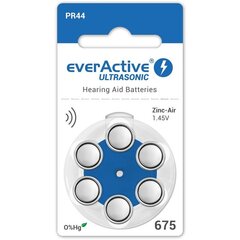 everActive Ultrasonic patareid kuuldeaparaadile PR44 675, 6 tk. цена и информация | Батарейки | hansapost.ee