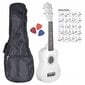 Sopran ukulele komplekt NN UK 01, valge цена и информация | Kitarrid | hansapost.ee