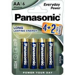 Panasonic LR6 Alkaline Everyday Power patareid, 6 tk hind ja info | Patareid | hansapost.ee