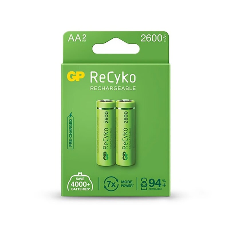 Laetavad patareid GP ReCyko NiMH AA 2600mAh EB2 цена и информация | Patareid | hansapost.ee