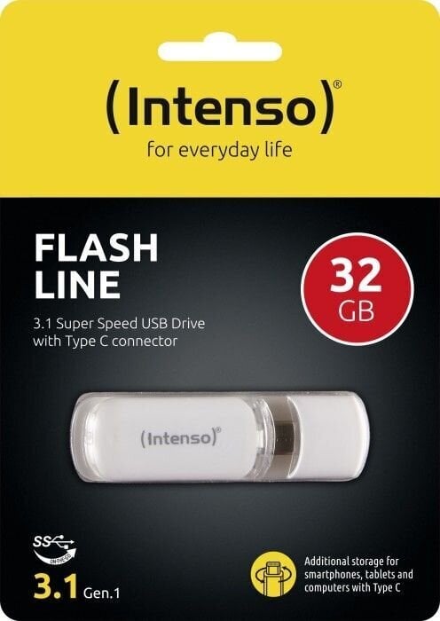 Pendrive Intenso Flash Line, 32 GB цена и информация | Mälupulgad | hansapost.ee