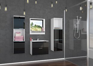 Комплект мебели для ванной комнаты ADRK Furniture Lauro, 4 предмета, черный/белый цена и информация | Комплекты в ванную | hansapost.ee