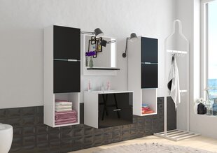 Комплект мебели для ванной комнаты ADRK Furniture Lauro, 4 предмета, черный/белый цена и информация | Комплекты в ванную | hansapost.ee