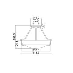 Потолочный светильник Elstead Lighting Hathaway HK-HATHAWAY-SFSB цена и информация | Потолочные светильники | hansapost.ee