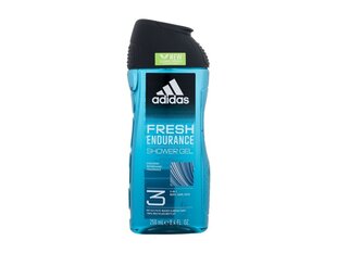 Гель для душа Adidas Fresh Endurance Shower Gel 3in1, 250 мл цена и информация | Масла, гели для душа | hansapost.ee