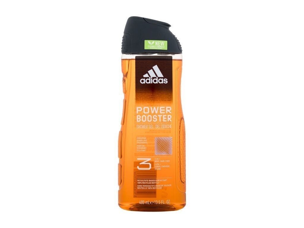Dušigeel Adidas Power Booster Shower Gel 3in1, 400 ml hind ja info | Dušigeelid, õlid | hansapost.ee