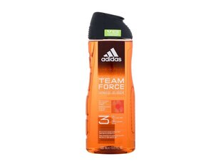 Dušigeel Adidas Team Force Shower Gel 3in1, 400 ml price and information | Shower gels, oils | hansapost.ee