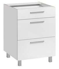 Кухонный шкаф Salma 60/81 3SZ, белого цвета цена и информация | Кухонные шкафчики | hansapost.ee