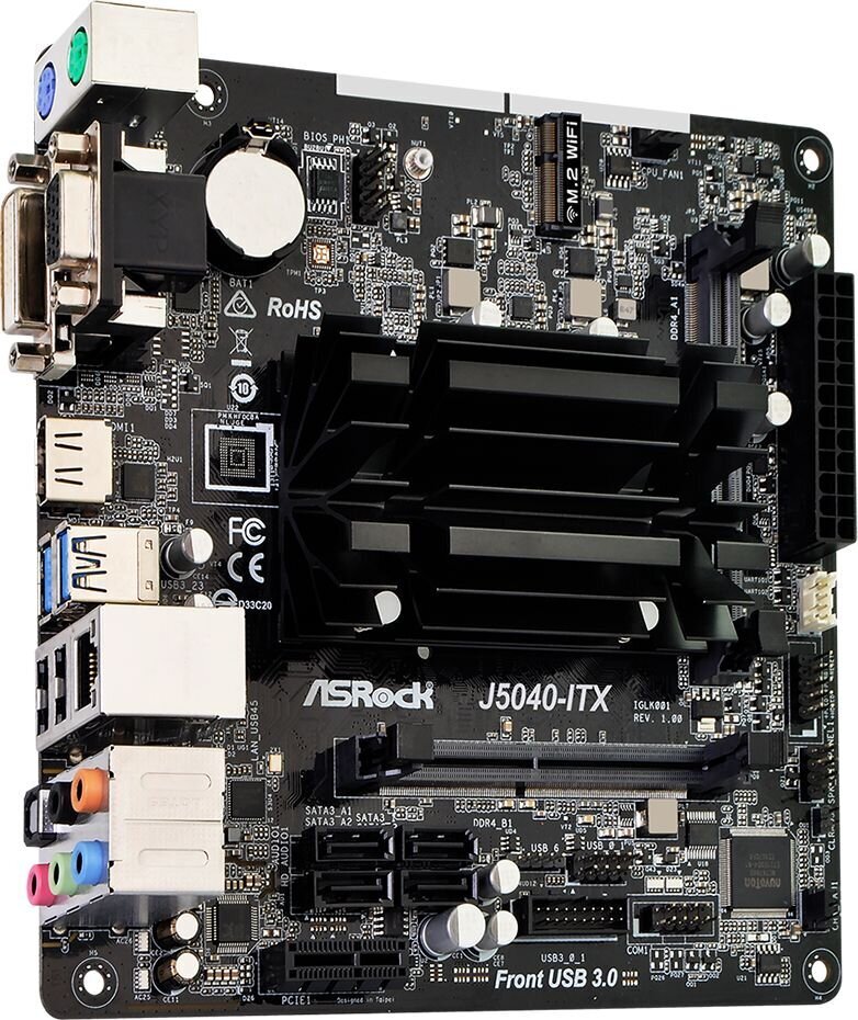 ASRock J5040-ITX, Mini ITX, DDR4 (90-MXBCD0-A0UAYZ) цена и информация | Emaplaadid | hansapost.ee