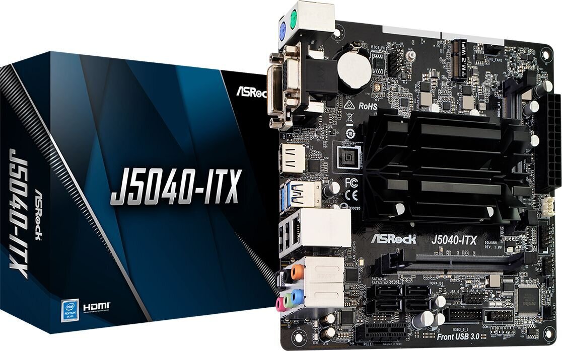 ASRock J5040-ITX, Mini ITX, DDR4 (90-MXBCD0-A0UAYZ) hind ja info | Emaplaadid | hansapost.ee