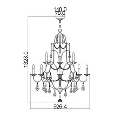 Подвесной светильник Elstead Lighting Valentina FE-VALENTINA12 цена и информация | Люстры | hansapost.ee