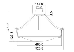 Laevalgusti Elstead Lighting Hathaway HK-HATHAWAY-SFMN цена и информация | Потолочные светильники | hansapost.ee