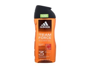 Dušigeel Adidas Team Force Shower Gel 3in1, 250 ml hind ja info | Adidas Parfüümid, lõhnad ja kosmeetika | hansapost.ee