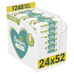 Niisked Beebisalvrätid Pampers Wipes Sensitive 1248 tk, Plastic Free hind ja info | Niisked salvrätikud lastele | hansapost.ee