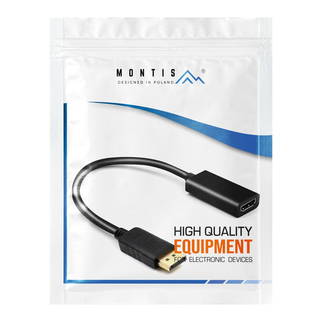 Montis DisplayPort v1.4 – HDMI v2.0 MT068 0.2 m цена и информация | USB adapterid ja jagajad | hansapost.ee