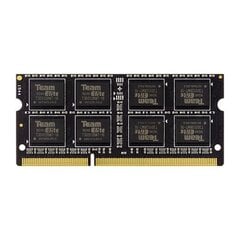 Team Group TED38G1600C11-S01, 8 Гбайт, DDR3, 1600 МГц, SODIMM цена и информация | Объём памяти | hansapost.ee