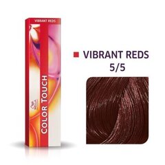 Juuksevärv Wella Color Touch Vibrant Reds, 60 ml, 5/5 Light Mahogany Brown цена и информация | Краска для волос | hansapost.ee