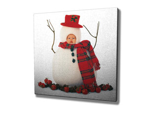 Репродукция Малыш в костюме снеговика цена и информация | Настенные деревянные декорации | hansapost.ee