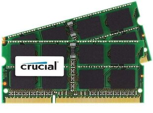 Crucial CT2K4G3S1339M, 8ГБ (4ГБx2), DDR3, 1333МГц, SODIMM, MAC, CL9, 1.35В/1.5В цена и информация | Объём памяти | hansapost.ee