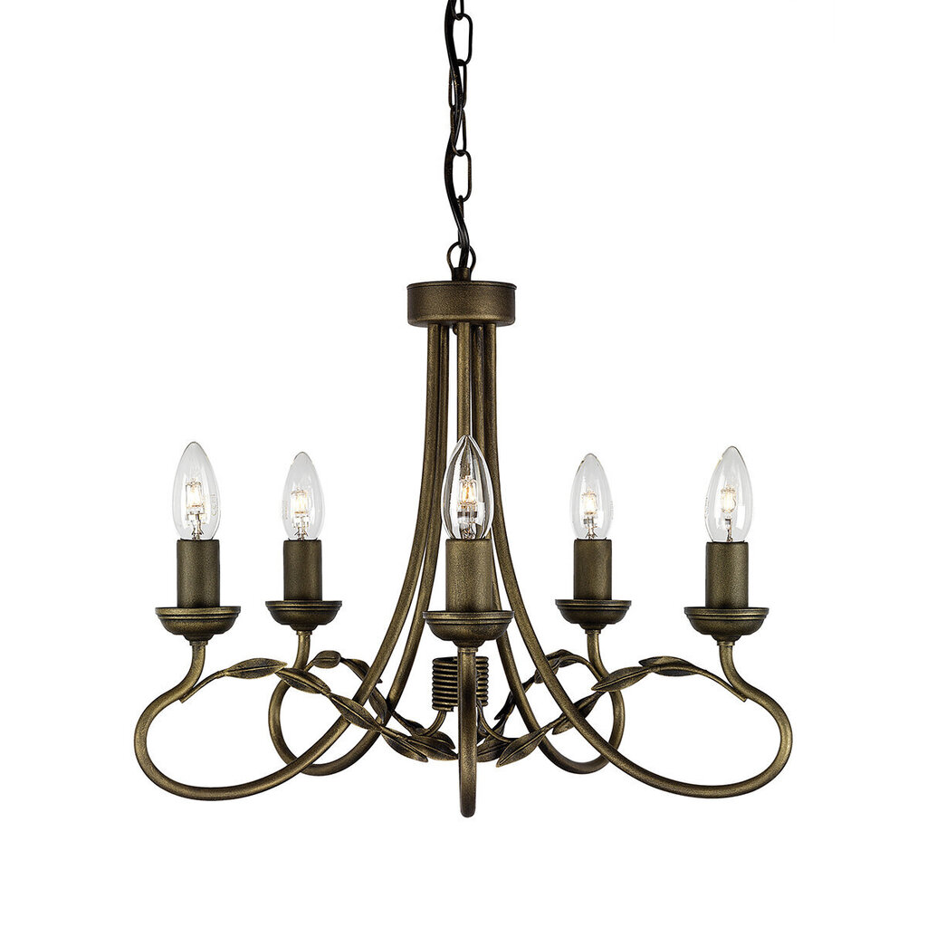 Rippvalgusti Elstead Lighting Olivia OV5-BLK-GOLD цена и информация | Rippvalgustid | hansapost.ee